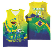 Brazil Football 2026 Custom Basketball Jersey Come On Selecao Brasil Parrot Mascot