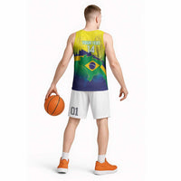 Brazil Football 2026 Custom Basketball Jersey Come On Selecao Brasil Parrot Mascot