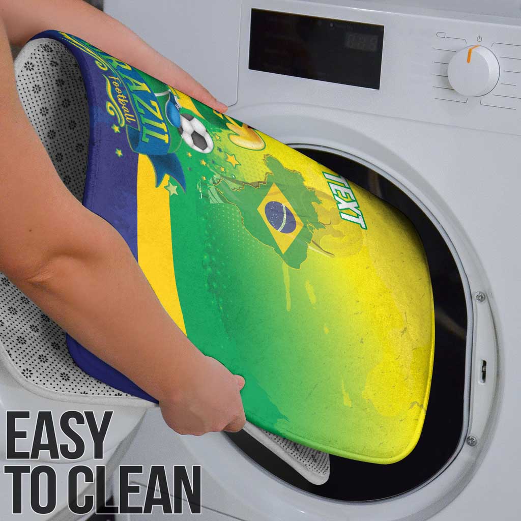 Brazil Football 2026 Custom Bathroom Set Come On Selecao Brasil Parrot Mascot