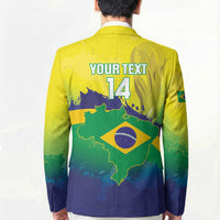 Brazil Football 2026 Custom Blazer Come On Selecao Brasil Parrot Mascot
