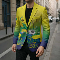 Brazil Football 2026 Custom Blazer Come On Selecao Brasil Parrot Mascot