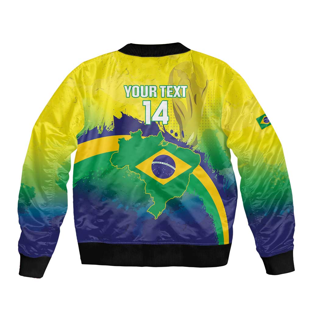 Brazil Football 2026 Custom Bomber Jacket Come On Selecao Brasil Parrot Mascot