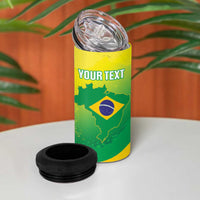 Brazil Football 2026 Custom 4 in 1 Can Cooler Tumbler Come On Selecao Brasil Parrot Mascot