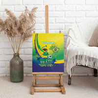 Brazil Football 2026 Custom Canvas Wall Art Come On Selecao Brasil Parrot Mascot