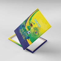 Brazil Football 2026 Custom Canvas Wall Art Come On Selecao Brasil Parrot Mascot
