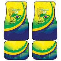 Brazil Football 2026 Custom Car Mats Come On Selecao Brasil Parrot Mascot