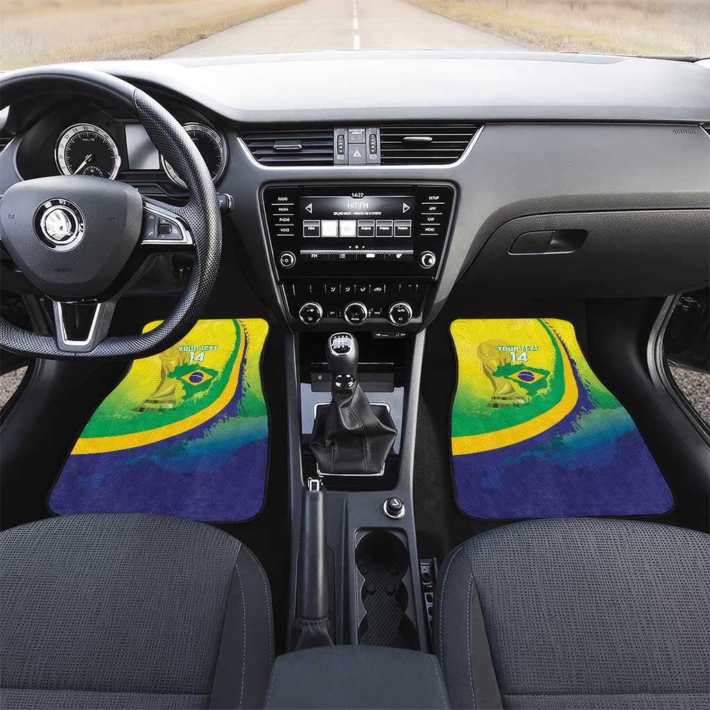 Brazil Football 2026 Custom Car Mats Come On Selecao Brasil Parrot Mascot