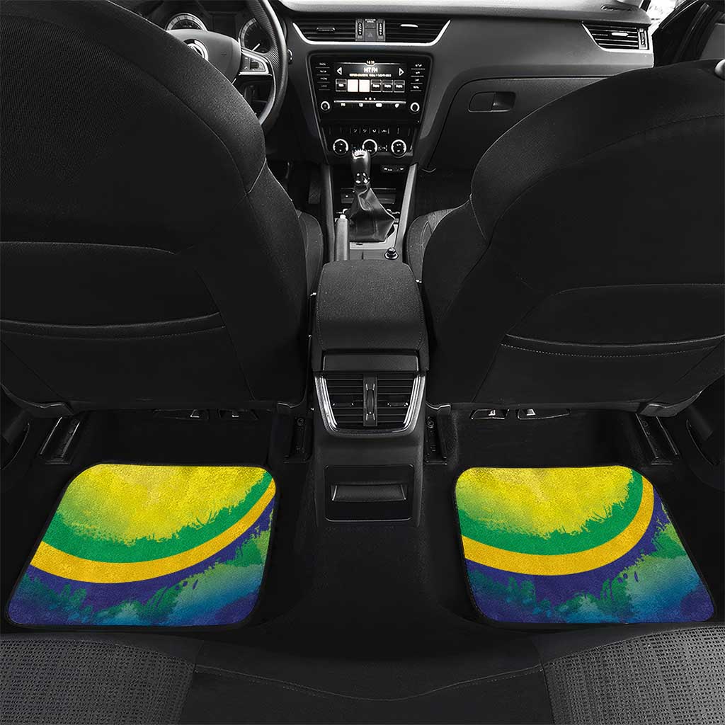 Brazil Football 2026 Custom Car Mats Come On Selecao Brasil Parrot Mascot