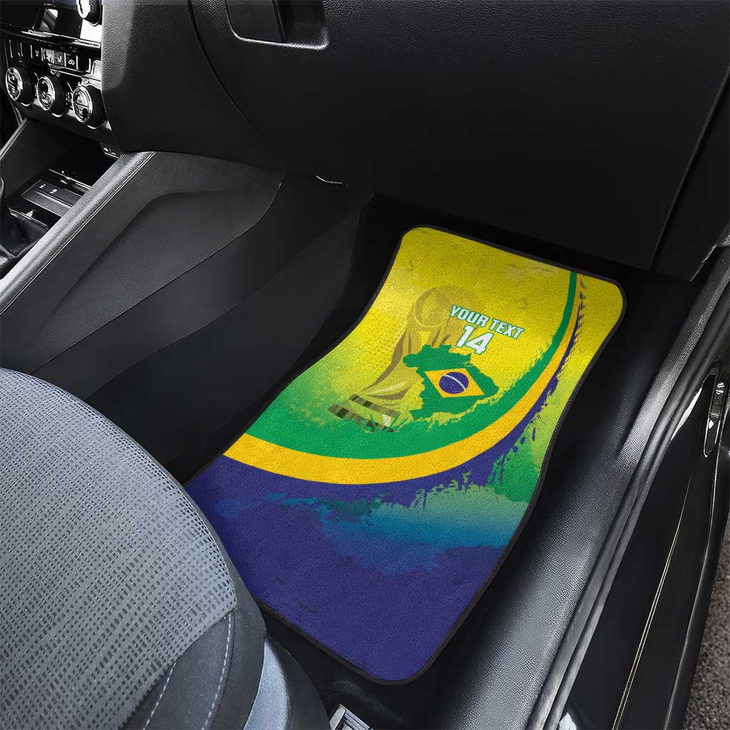 Brazil Football 2026 Custom Car Mats Come On Selecao Brasil Parrot Mascot