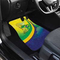 Brazil Football 2026 Custom Car Mats Come On Selecao Brasil Parrot Mascot