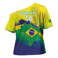 Brazil Football 2026 Custom Cross Shoulder Shirt Come On Selecao Brasil Parrot Mascot