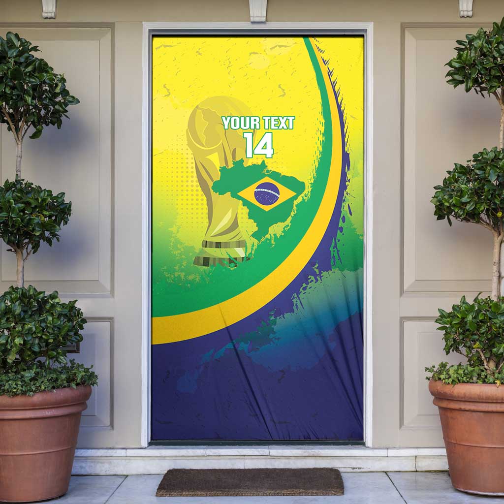 Brazil Football 2026 Custom Door Cover Come On Selecao Brasil Parrot Mascot