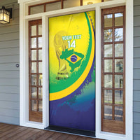 Brazil Football 2026 Custom Door Cover Come On Selecao Brasil Parrot Mascot