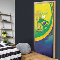 Brazil Football 2026 Custom Door Cover Come On Selecao Brasil Parrot Mascot