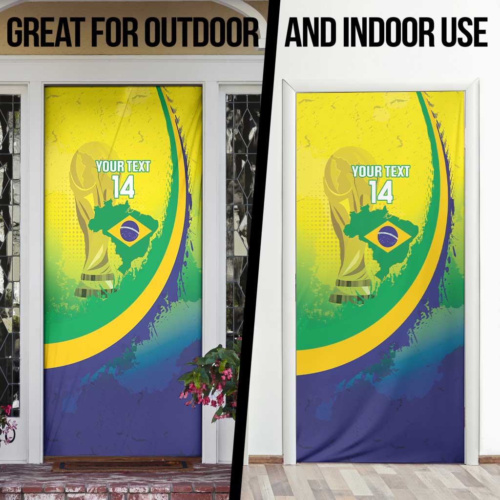Brazil Football 2026 Custom Door Cover Come On Selecao Brasil Parrot Mascot