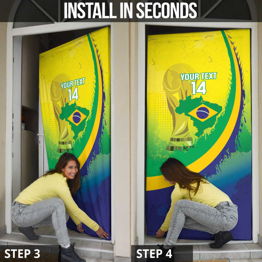 Brazil Football 2026 Custom Door Cover Come On Selecao Brasil Parrot Mascot