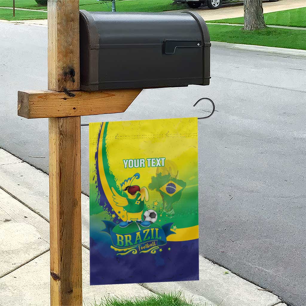 Brazil Football 2026 Custom Garden Flag Come On Selecao Brasil Parrot Mascot