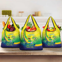 Brazil Football 2026 Custom Grocery Bag Come On Selecao Brasil Parrot Mascot
