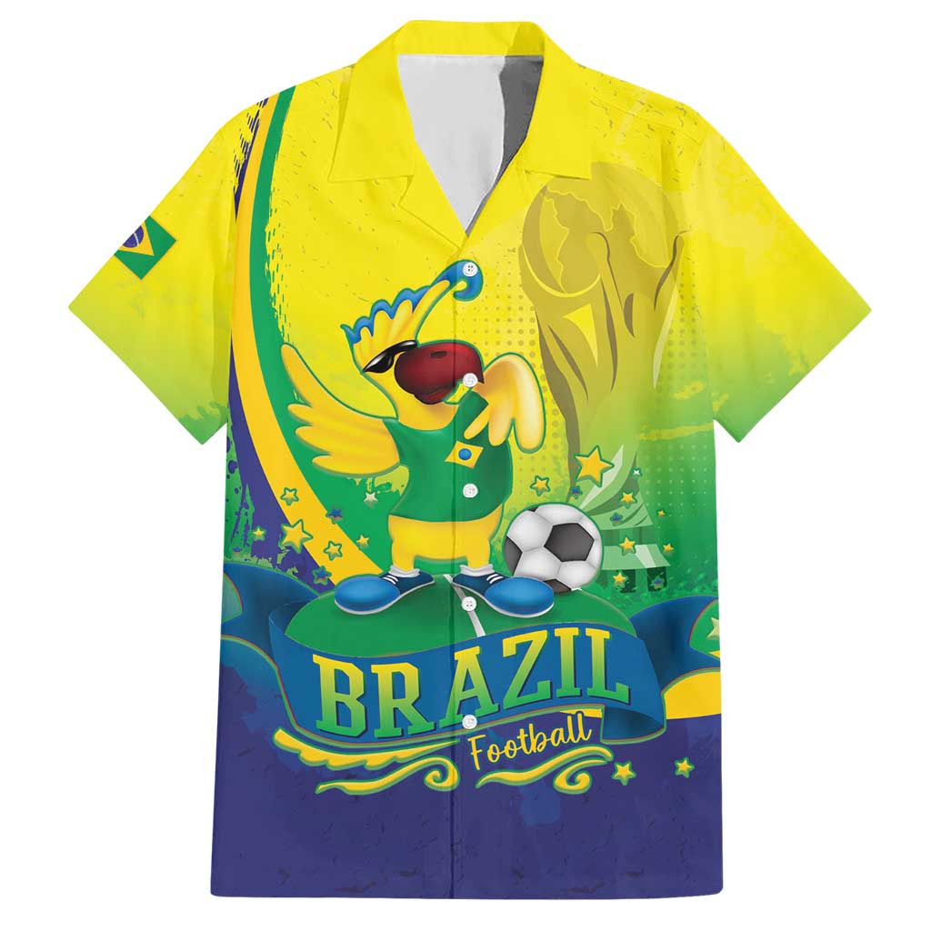 Brazil Football 2026 Custom Hawaiian Shirt Come On Selecao Brasil Parrot Mascot