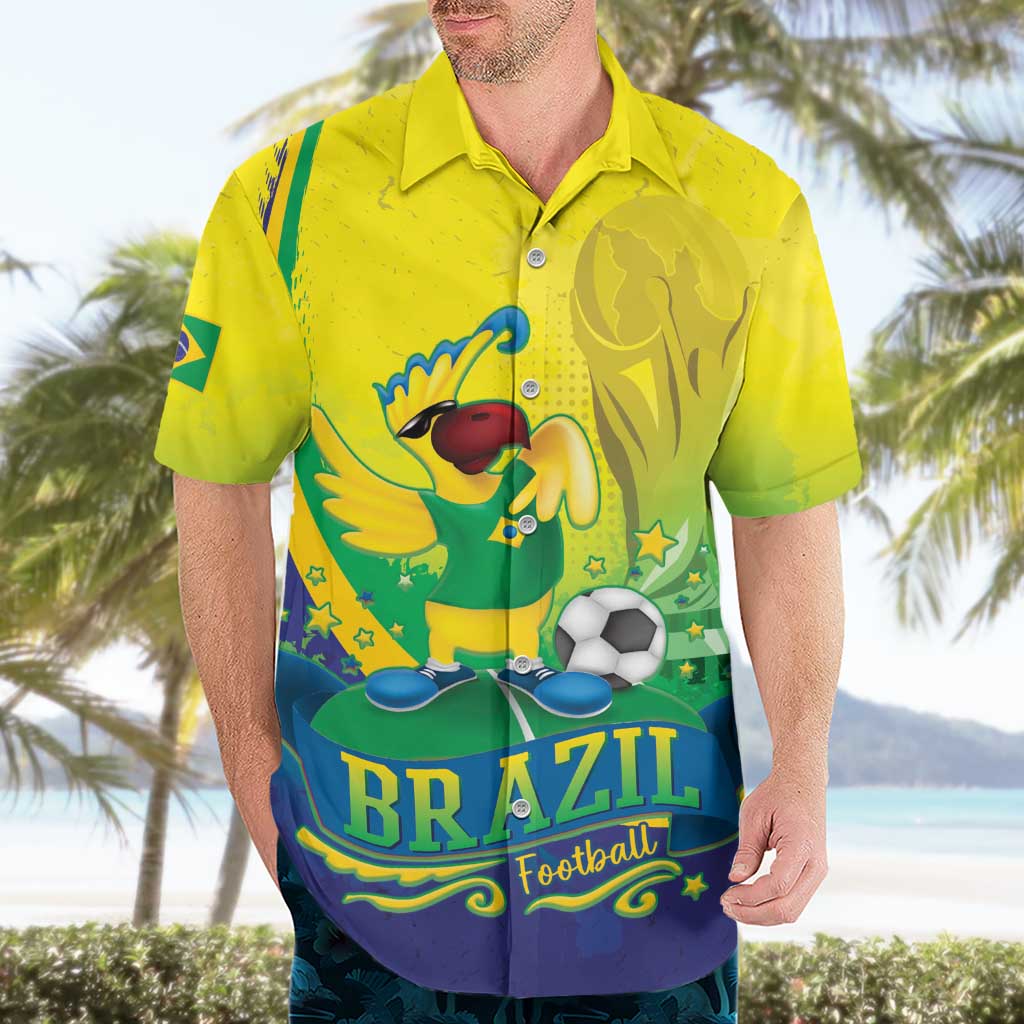 Brazil Football 2026 Custom Hawaiian Shirt Come On Selecao Brasil Parrot Mascot