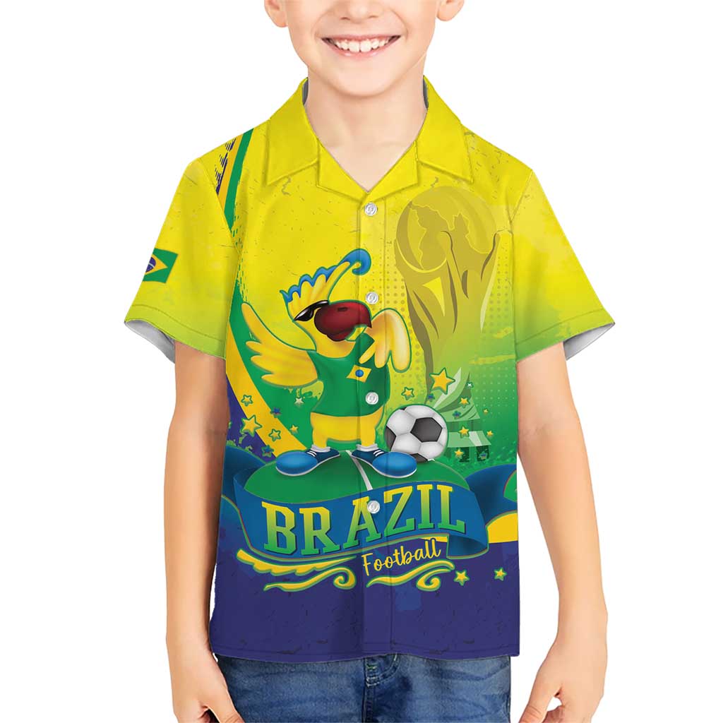 Brazil Football 2026 Custom Hawaiian Shirt Come On Selecao Brasil Parrot Mascot