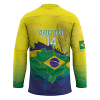 Brazil Football 2026 Custom Hockey Jersey Come On Selecao Brasil Parrot Mascot