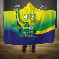 Brazil Football 2026 Custom Hooded Blanket Come On Selecao Brasil Parrot Mascot