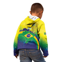 Brazil Football 2026 Custom Kid Hoodie Come On Selecao Brasil Parrot Mascot