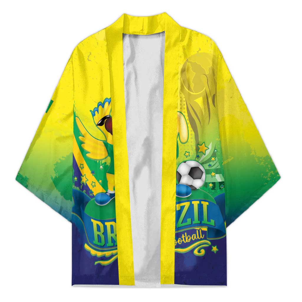 Brazil Football 2026 Custom Kimono Come On Selecao Brasil Parrot Mascot