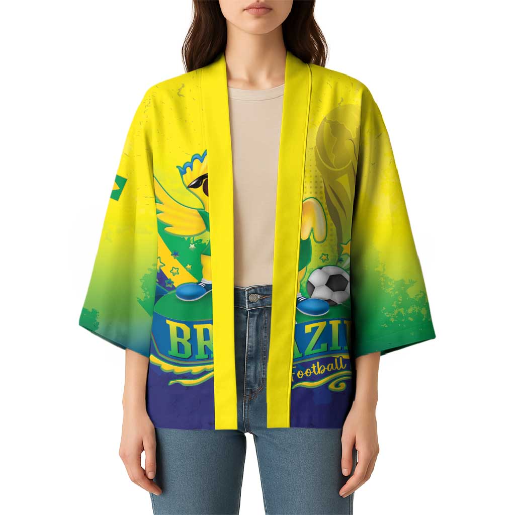 Brazil Football 2026 Custom Kimono Come On Selecao Brasil Parrot Mascot
