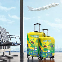Brazil Football 2026 Custom Luggage Cover Come On Selecao Brasil Parrot Mascot