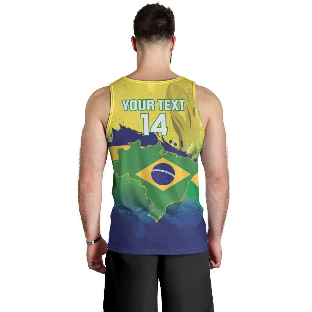 Brazil Football 2026 Custom Men Tank Top Come On Selecao Brasil Parrot Mascot