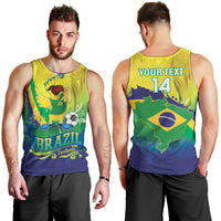 Brazil Football 2026 Custom Men Tank Top Come On Selecao Brasil Parrot Mascot