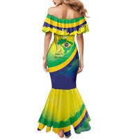 Brazil Football 2026 Custom Mermaid Dress Come On Selecao Brasil Parrot Mascot