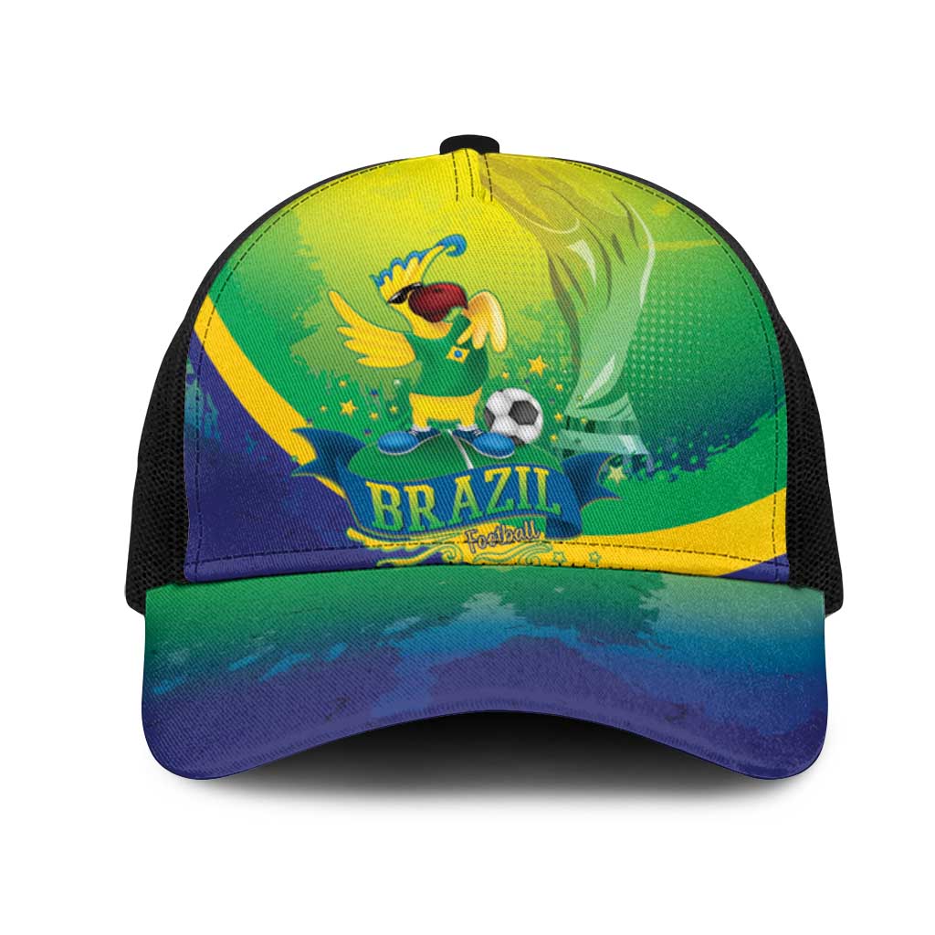 Brazil Football 2026 Mesh Trucker Cap Come On Selecao Brasil Parrot Mascot