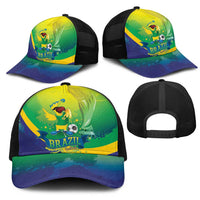 Brazil Football 2026 Mesh Trucker Cap Come On Selecao Brasil Parrot Mascot