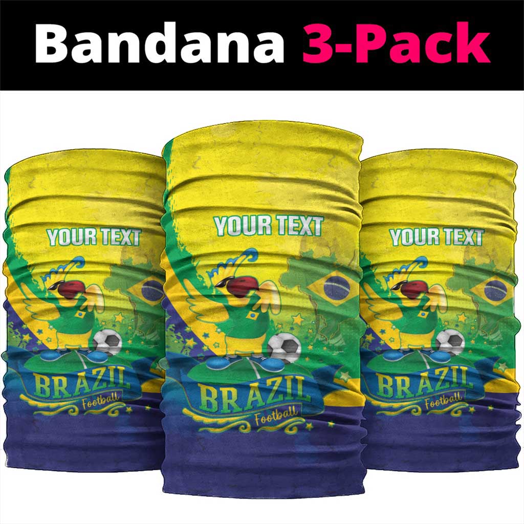Brazil Football 2026 Custom Neck Gaiter Come On Selecao Brasil Parrot Mascot