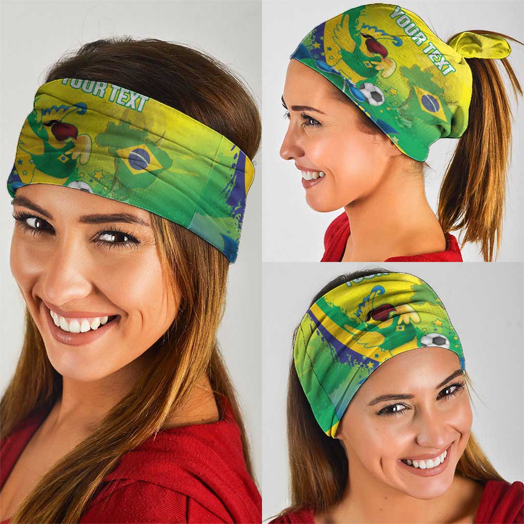 Brazil Football 2026 Custom Neck Gaiter Come On Selecao Brasil Parrot Mascot