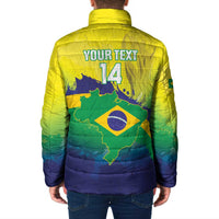 Brazil Football 2026 Custom Padded Jacket Come On Selecao Brasil Parrot Mascot