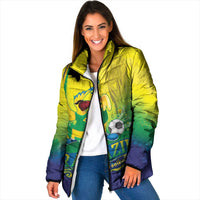 Brazil Football 2026 Custom Padded Jacket Come On Selecao Brasil Parrot Mascot