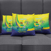 Brazil Football 2026 Custom Pillow Cover Come On Selecao Brasil Parrot Mascot