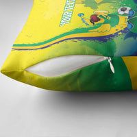 Brazil Football 2026 Custom Pillow Cover Come On Selecao Brasil Parrot Mascot