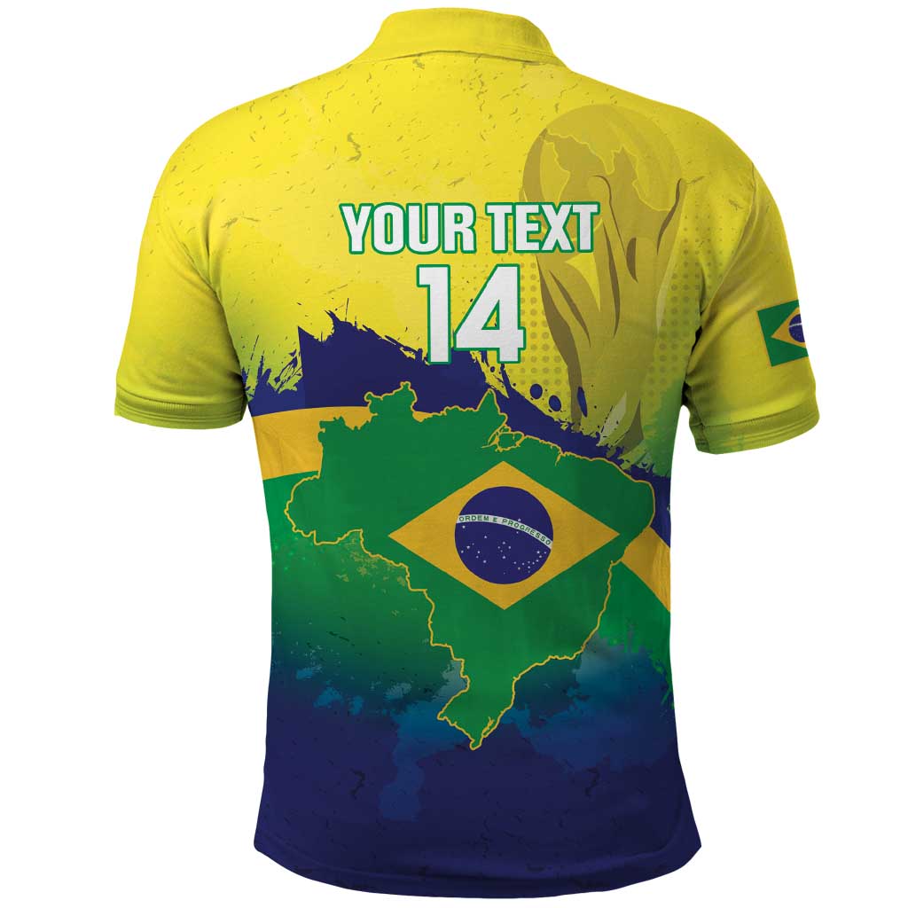Brazil Football 2026 Custom Polo Shirt Come On Selecao Brasil Parrot Mascot