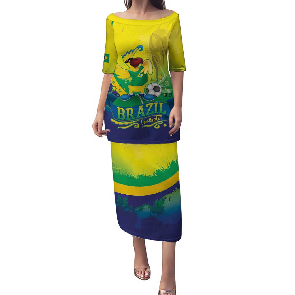 Brazil Football 2026 Custom Puletasi Come On Selecao Brasil Parrot Mascot