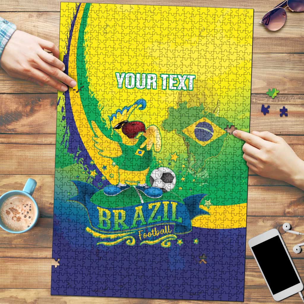Brazil Football 2026 Custom Puzzle Come On Selecao Brasil Parrot Mascot