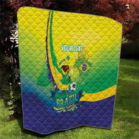 Brazil Football 2026 Custom Quilt Come On Selecao Brasil Parrot Mascot