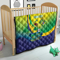 Brazil Football 2026 Custom Quilt Come On Selecao Brasil Parrot Mascot
