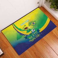 Brazil Football 2026 Custom Rubber Doormat Come On Selecao Brasil Parrot Mascot