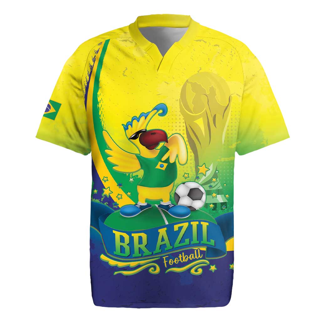 Brazil Football 2026 Custom Rugby Jersey Come On Selecao Brasil Parrot Mascot