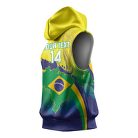 Brazil Football 2026 Custom Sleeveless Hoodie Come On Selecao Brasil Parrot Mascot